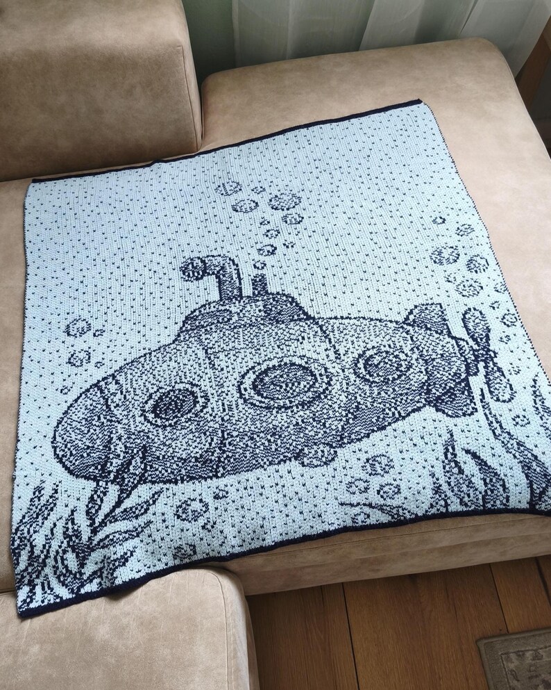 Submarine Machine Knitting Pattern Brother 930-970, Double Bed Jacquard ...
