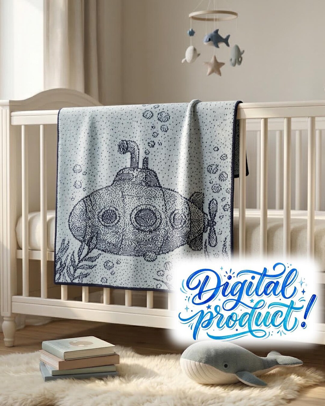 Submarine Machine Knitting Pattern Brother 930-970, Double Bed Jacquard ...