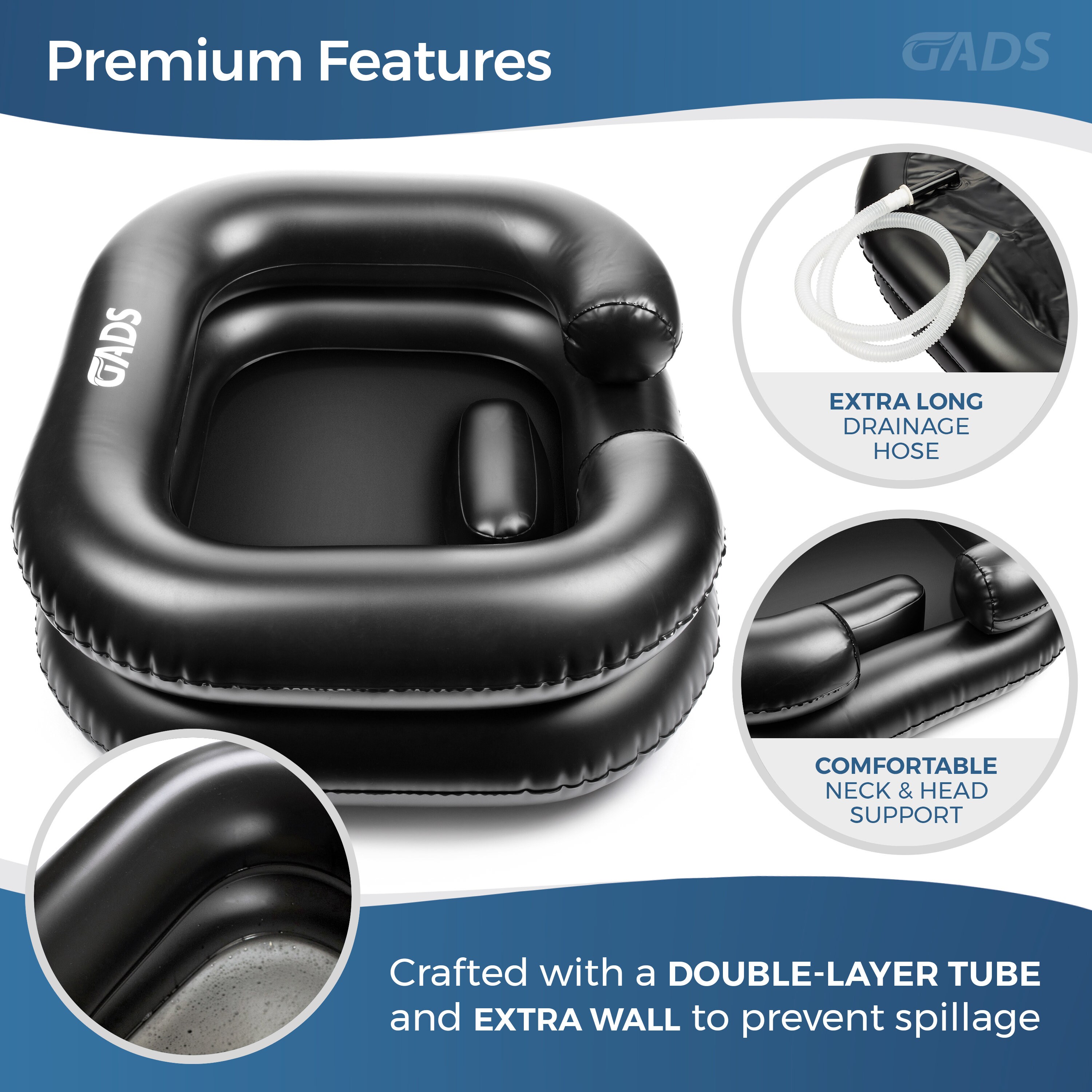 GADS Inflatable Shampoo Basin Portable Shampoo Bowl Hair Etsy.de