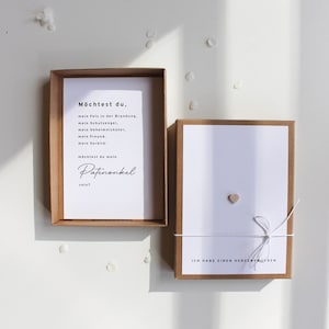 Personalisierte Geschenkschachtel "Möchtest du mein Patenonkel sein?" | Patenonkel fragen | Geschenk Patenonkel | Geschenkbox | Taufe