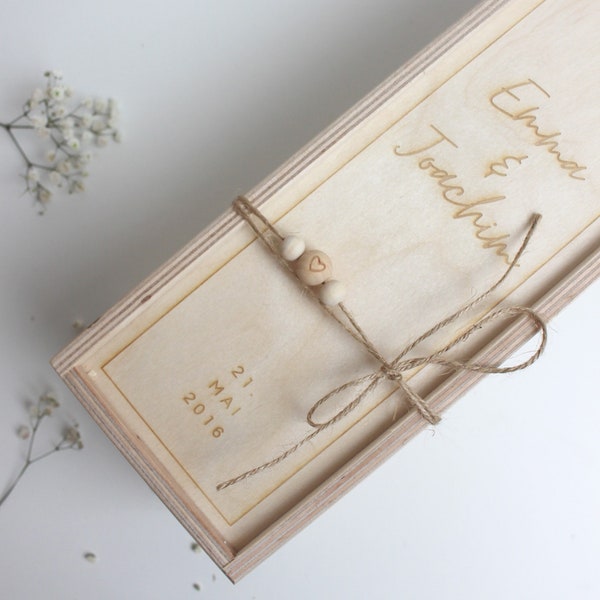 Personalized wooden box for wine bottles as a wedding gift | Storage box wine | Wedding gift | Wooden gifts