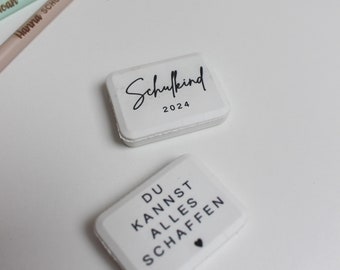 Radiergummi für das Schulkind | Schulkind 2024 | Geschenk Einschulung | Geschenk für die Schultüte