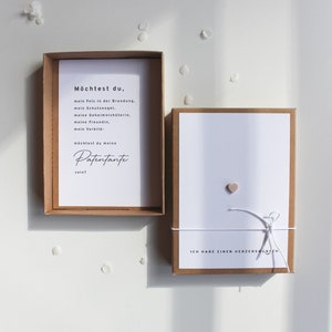 Personalisierte Geschenkschachtel "Möchtest du meine Patentante sein?" | Patentante fragen | Geschenk Patentante | Geschenkbox | Taufe