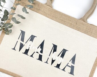 Personalisierte Jutetasche | Juteshopper | Jute | Tasche | Geschenketasche | Mamatasche | Geschenkidee Mama | Oma | Muttertag | Valentinstag