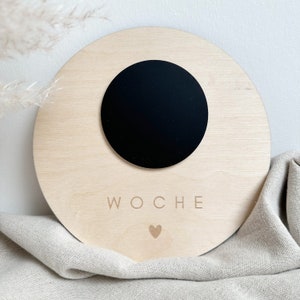 Meilensteintafel zum Beschriften | Meilensteine zur Schwangerschaft - Wochen & Monate | Meilensteine aus Holz | Meilensteinkarten schwanger