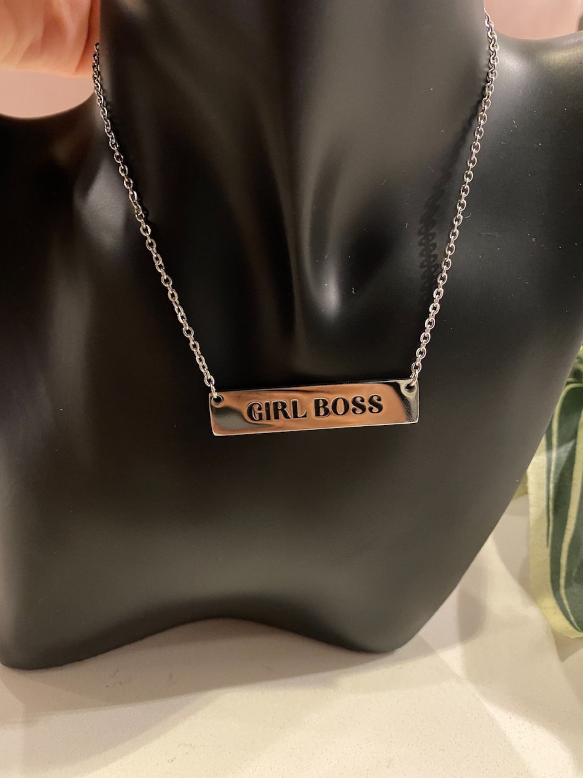Girl Boss Necklace Gold Chain Necklace Boss Babe Lady Boss Etsy UK