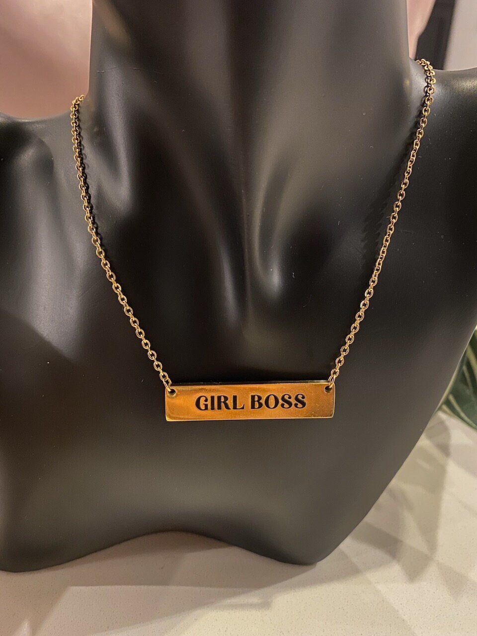 Girl Boss Necklace Gold Chain Necklace Boss Babe Lady Boss Etsy UK