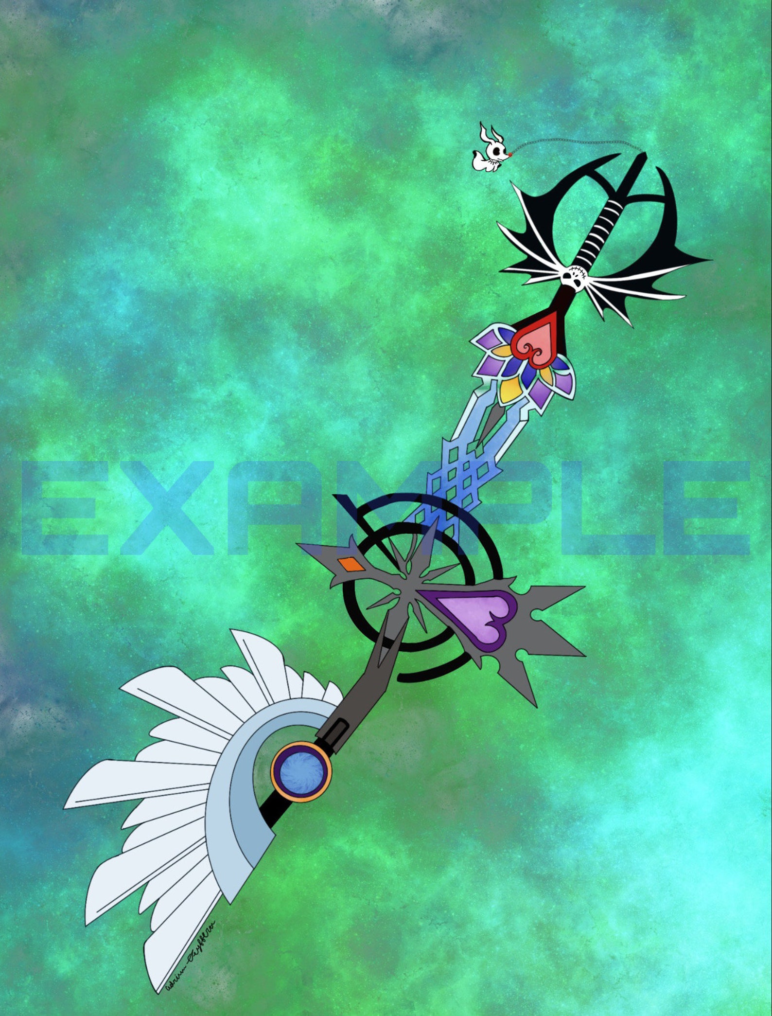 Custom Printable Keyblade Drawing | Etsy