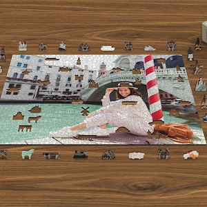 Photo Wooden Puzzle 500 or 1000 Piece, Custom Jigsaw Puzzle, You Can Create Puzzle With Your Photo and Text, personalize wooden puzzle