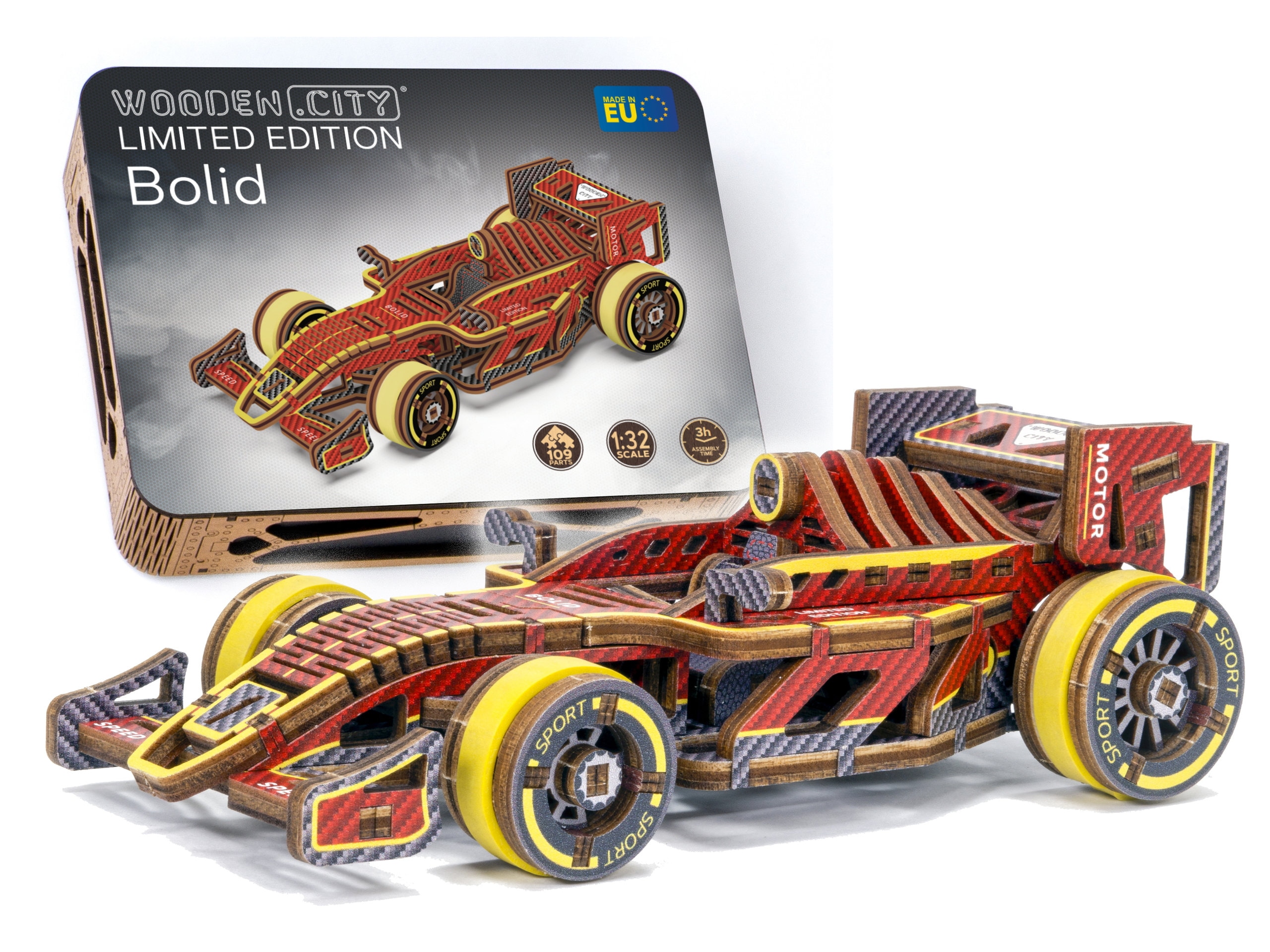 Model Car 3D Ply Wood Puzzle Build and Paint Your Own 4 X 4 Truck Car Craft  Kit With MOTOR solar or Battery 