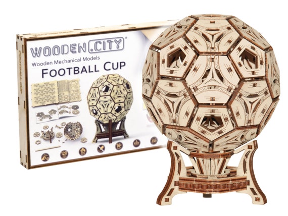 Puzzle 3D Football Cup Kit modello in legno 3D per adulti da