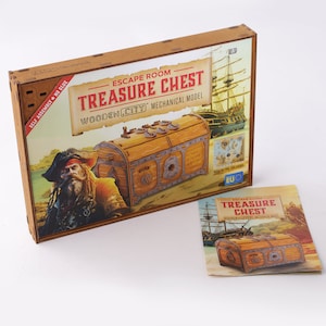 WOODEN.CITY 3D-puzzel, mysterieuze doos, modelbouwset voor volwassenen, geheime openingsmechanisme, houten puzzel, uitdaging om in elkaar te zetten