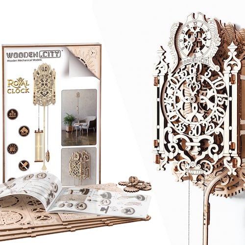 3D Wooden Clock Puzzles Pendulum Clock Puzzle for Adults Etsy