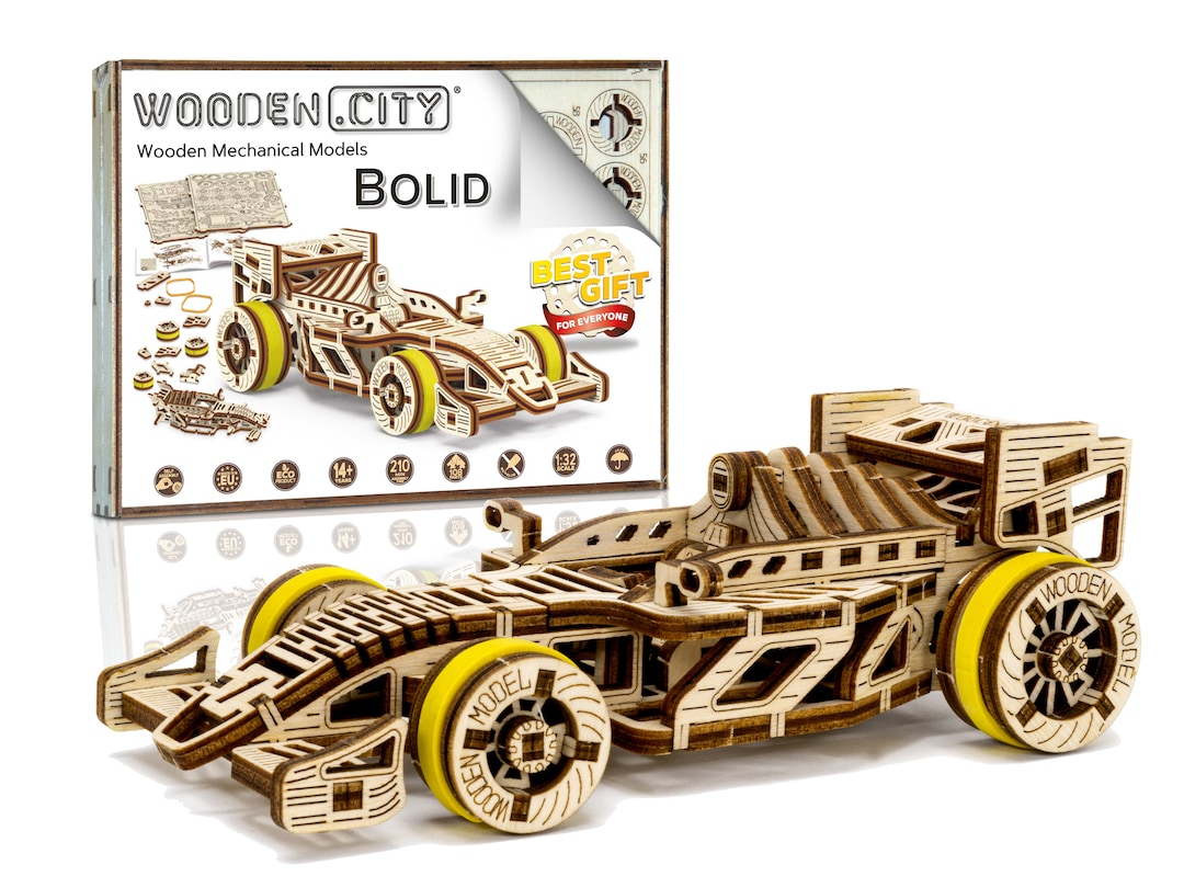 Puzzle 3D bolid DIY Wooden Model Kits for Adults to Build Cars 3D Puzzles Adults Brain Teaser