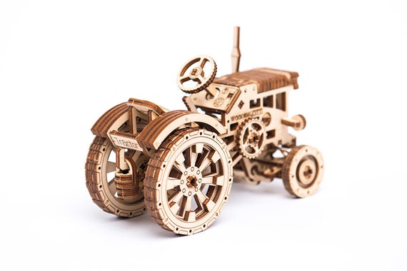 Puzzle 3D Tracteur Maquettes En Bois 3D Pour Adultes à Construire