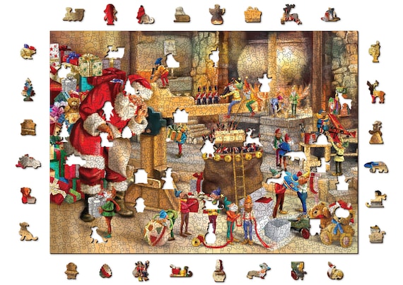 Wooden Santa's Workshop Puzzle