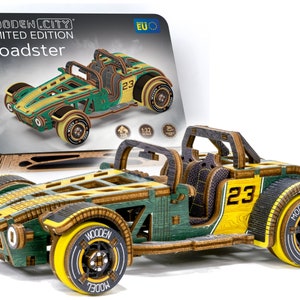 Puzzle 3D &quot;Roadster Limited Edition&quot; DIY Holz Modell Baukasten Erwachsene Autos - 3D Holzpuzzle Erwachsene Gehirn Teaser - Auto Bausatz Modell