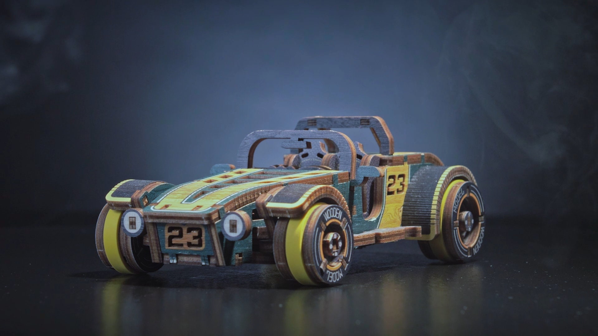WOODEN.CITY Roadster Edizione Limitata | Kit Modello Auto In Legno 3D Fai Da Te | 115 Pezzi Meccanici