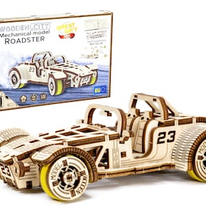Puzzle 3D &quot;Roadster&quot; Wooden Model Kits Adults To Build Cars - Wooden Puzzles Adults Brain Teaser - Construction Adult Toys Men Women