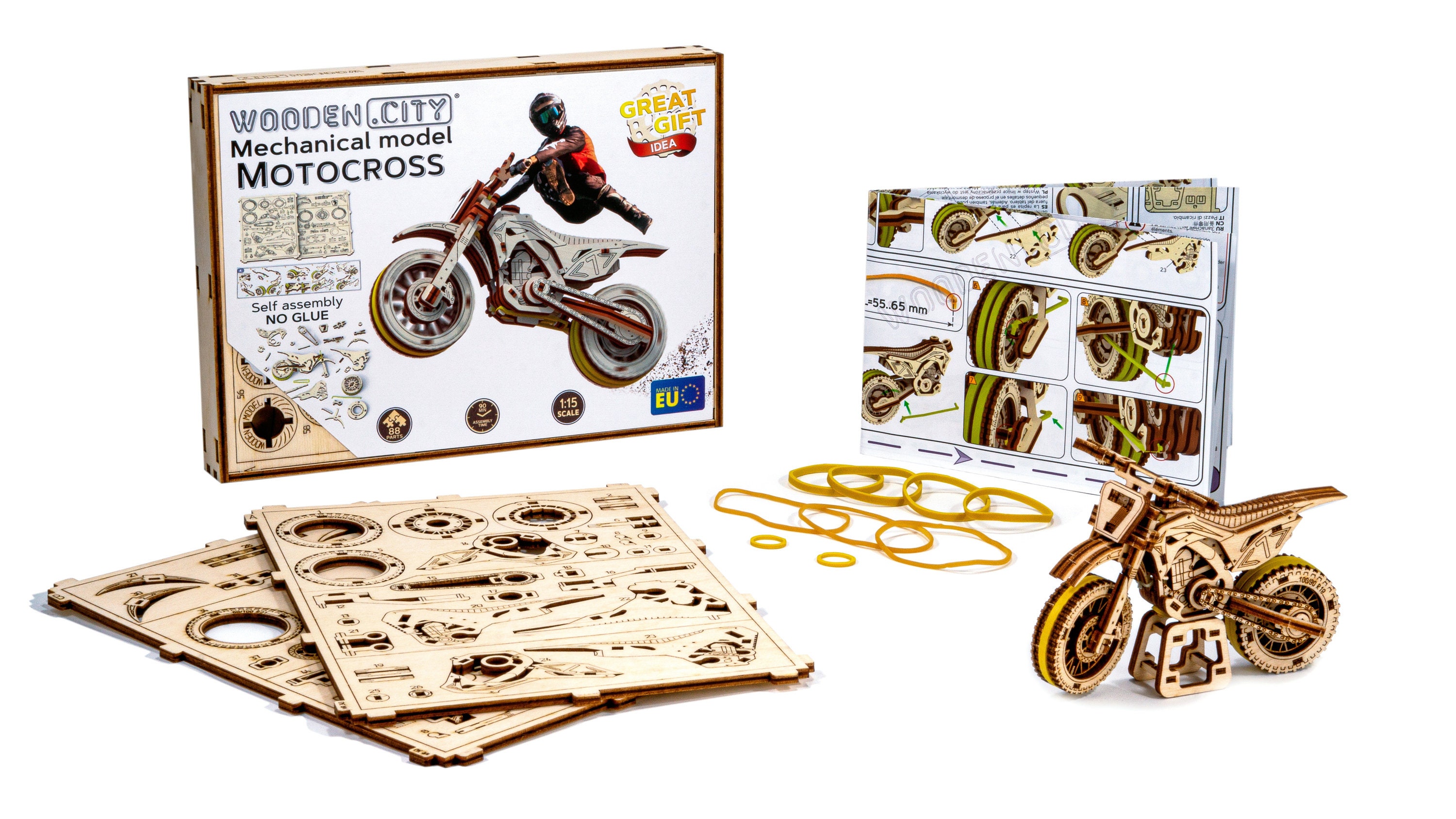 Puzzle Moto 3D Motocross Kit modello in legno per adulti da costruire Kit  di costruzione modello moto Adulti Uomini Donne & Ragazzi 14 -  Italia