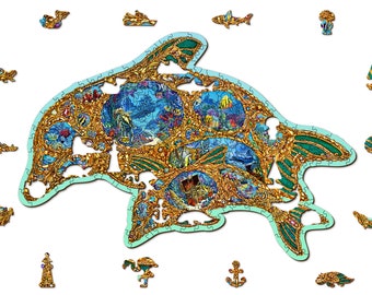 Wooden Jigsaw Puzzle 250 pieces "Jewels of the Sea" | Family gift |  Wooden.City