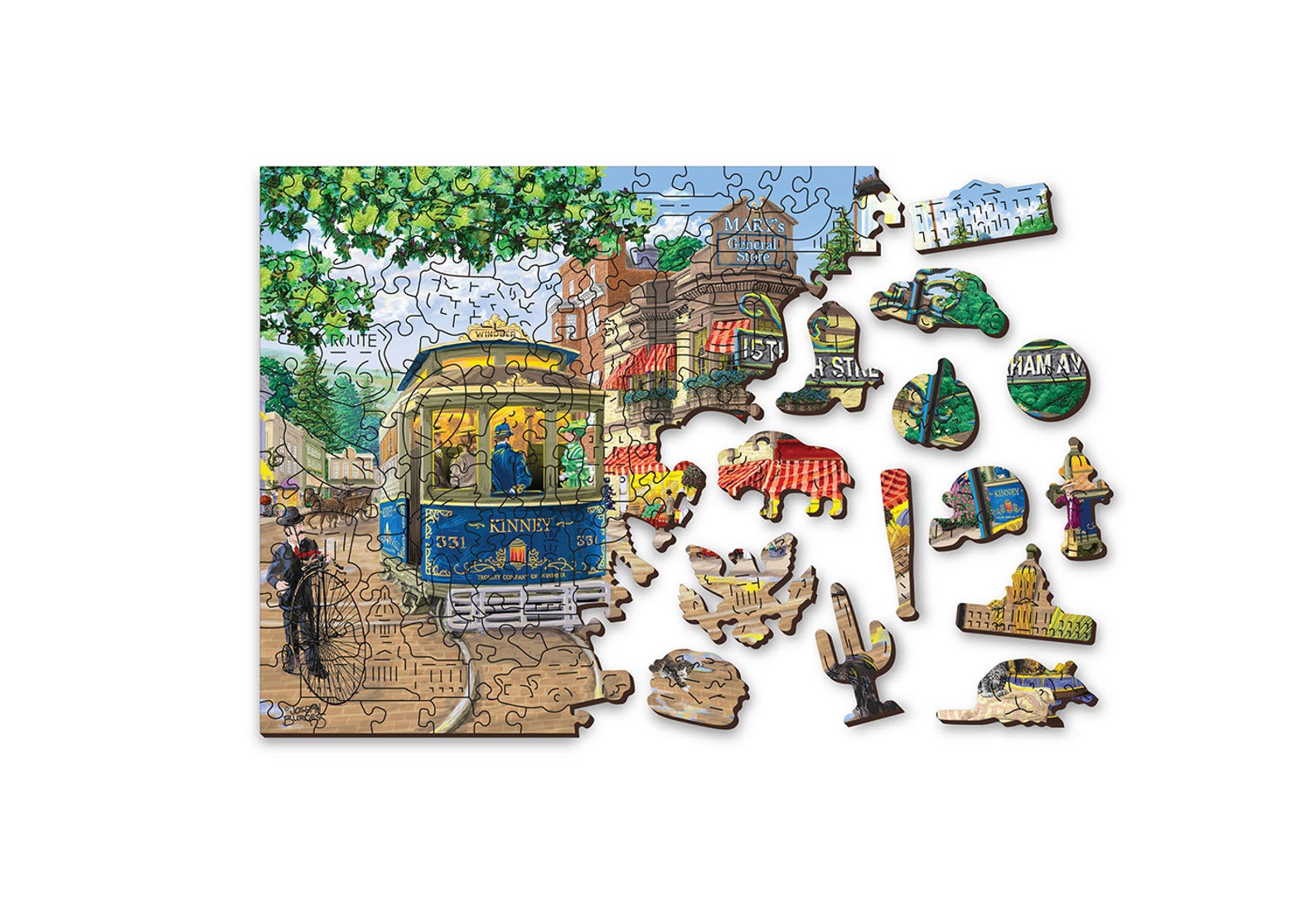 1000 pieces Wooden Puzzle VICTORIAN STREET XL Puzzles for Etsy