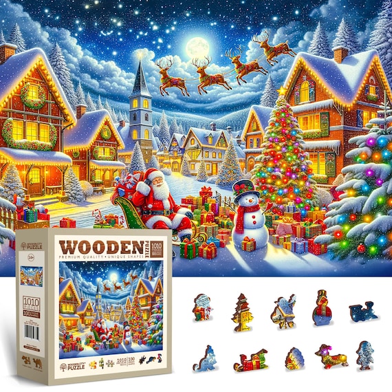 Puzzle Del Pupazzo Di Neve | Gioco Festivo Da 1000 Pezzi - Foto 5