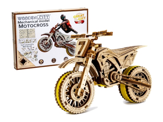 COFFRET MOTO PUZZLE 3D BOIS