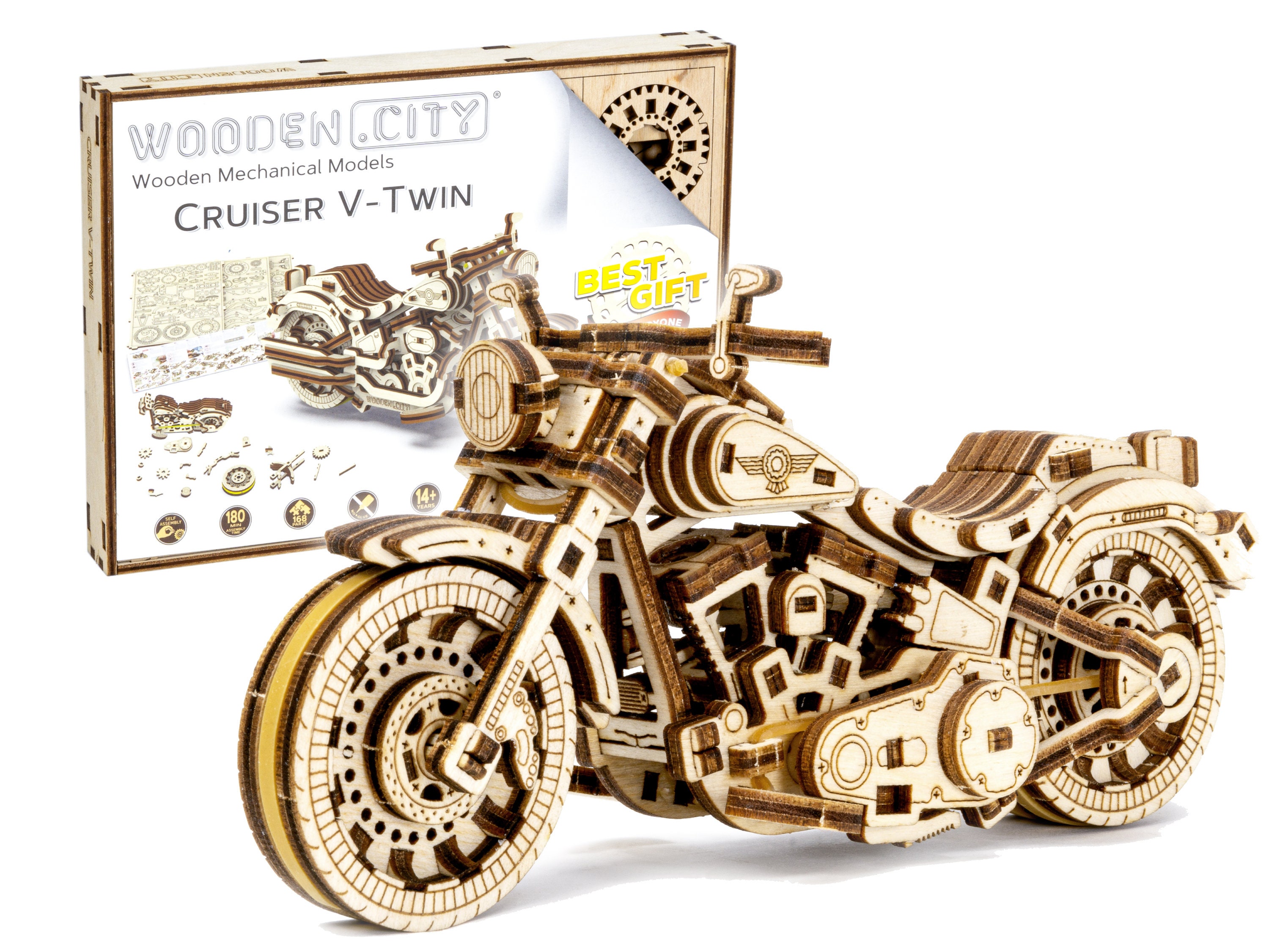 Puzzle 3D en Bois - Moteur V8