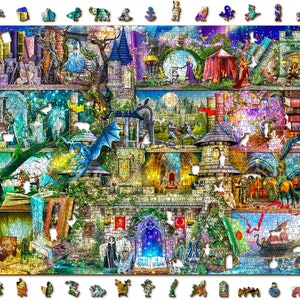 Drewniane Puzzle 2000 elementów &quot;Once Upon A Fairytale&quot; | Prezent urodzinowy | Na wszystkie okazje |  Wooden.City