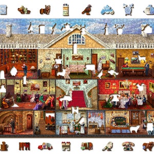 Wooden Jigsaw Puzzle &quot;Victorian Mansion&quot;  500, , 1000 pcs Unique Adults Teenagers Romantic Retro Pieces Wooden.City