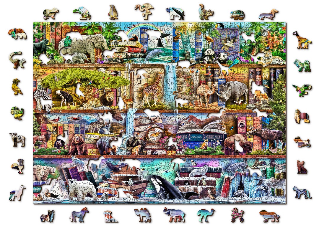 木製ジグソーパズル 1000+10ピース「アメイジング・アニマル
