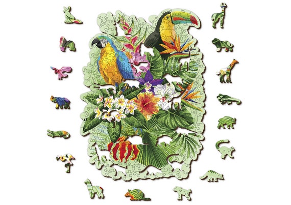 Jigsaw puzzle en bois adulte et enfant - Les oiseaux