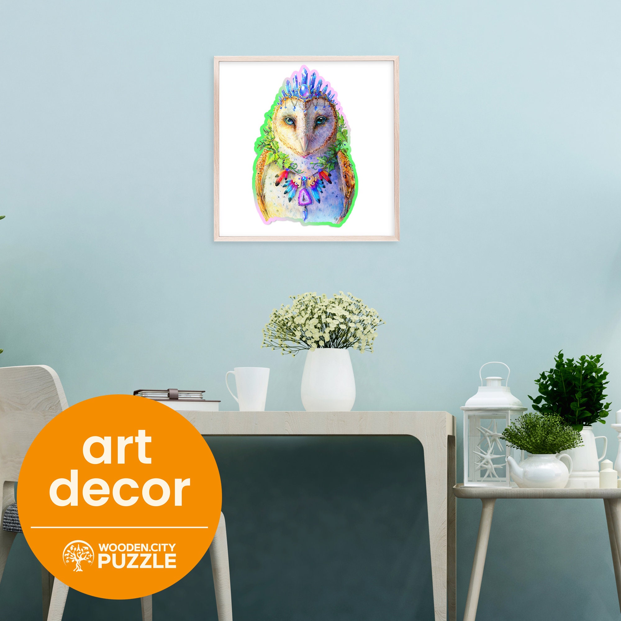 Whimsy Wooden Puzzle Dapper Owl 150 Pieces - Unique Unusual Jigsaw ...