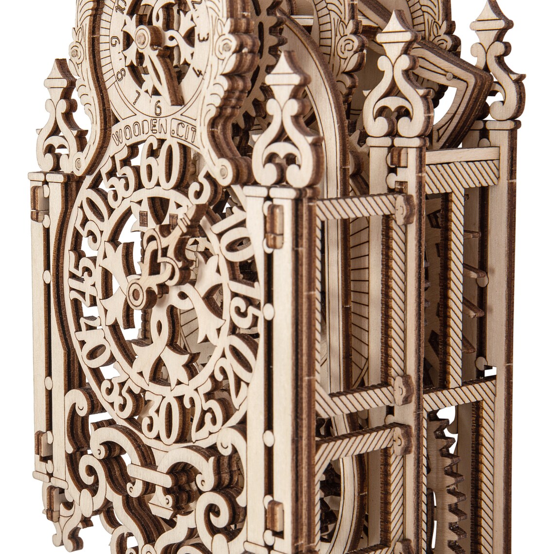 3D Wooden Puzzle Royal Clock by WOODEN.CITY Mechanical Model Etsy