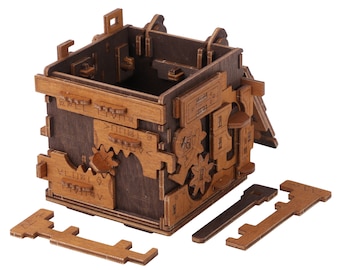 Escape Room Puzzle Box | Escape Puzzle | Puzzle Boxes with Hidden Compartments | Model Kit | Puzzle Brain Teasers for Adults Wooden.City