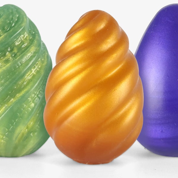 Kegel Eggs - Silicone Love Eggs - Squishy Eggs - Ovipositor - Vaginal Eggs - Mature -(Individual Eggs & Set of 3)