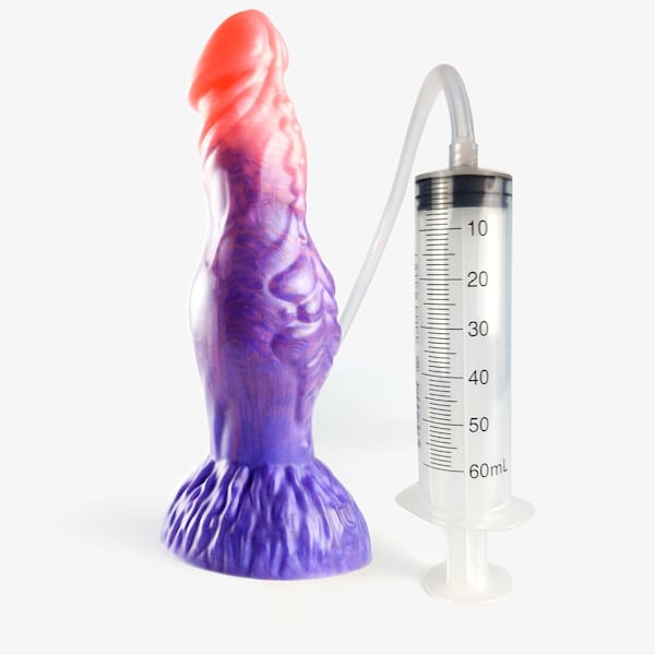 Fallo eiaculante - Giocattolo sessuale in silicone con nodo fantasy che squirta - Giocattolo per adulti - Maturo