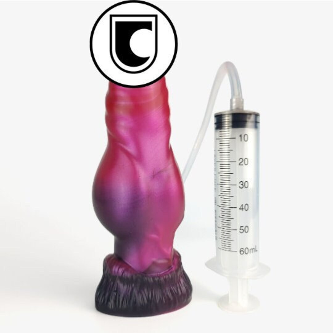 Ejaculating Knot Dildo - Squirting Dildo - Fantasy Knot Dildo with Cum Tube - Silicone Sex Toy - Adult Toy - Mature