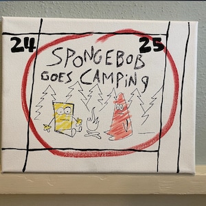 Spongebob und Patrick gehen Camping - Malerei