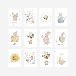 Osterkarten Set individueller Mix Karten zu Ostern selbst zusammenstellen Postkarte Osterhase Geschenk Osterei Grußkarte Geschenkidee Bild 1