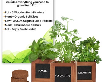 Herb Garden Kit, Indoor Herb Garden Kit, Gardening Gift, Windowsill Herb Garden, Indoor Herb Garden, Garden Gifts