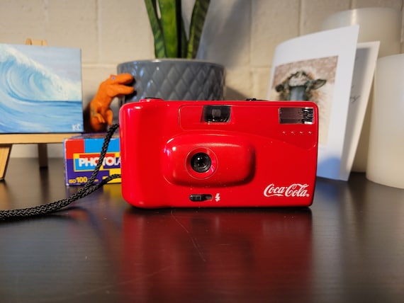 Coca-Cola 35mm Film Camera - Point and Shoot with Flash & Strap
