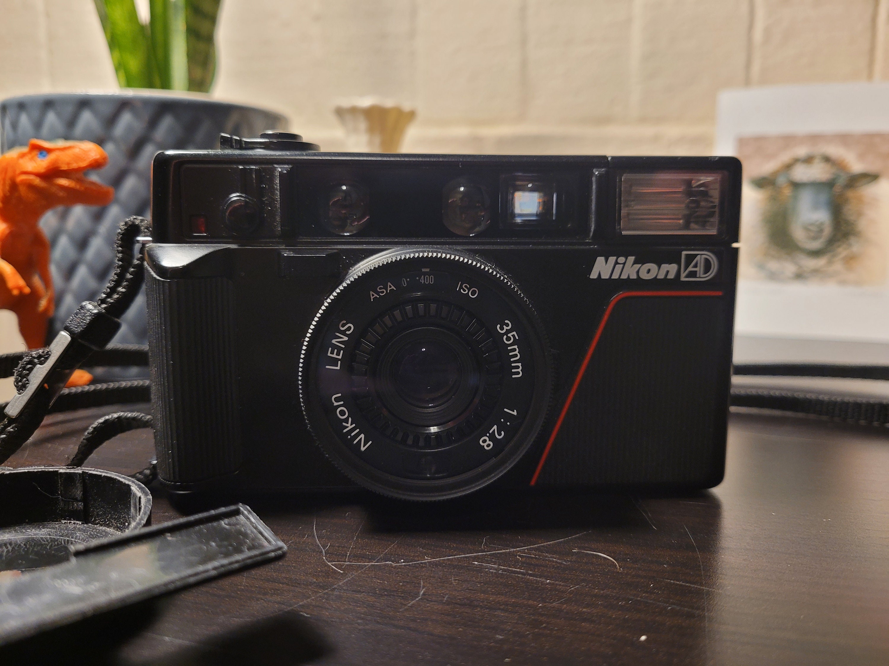 Nikon L35AD 35mm Film Camera With Camera Sleeve, Camera