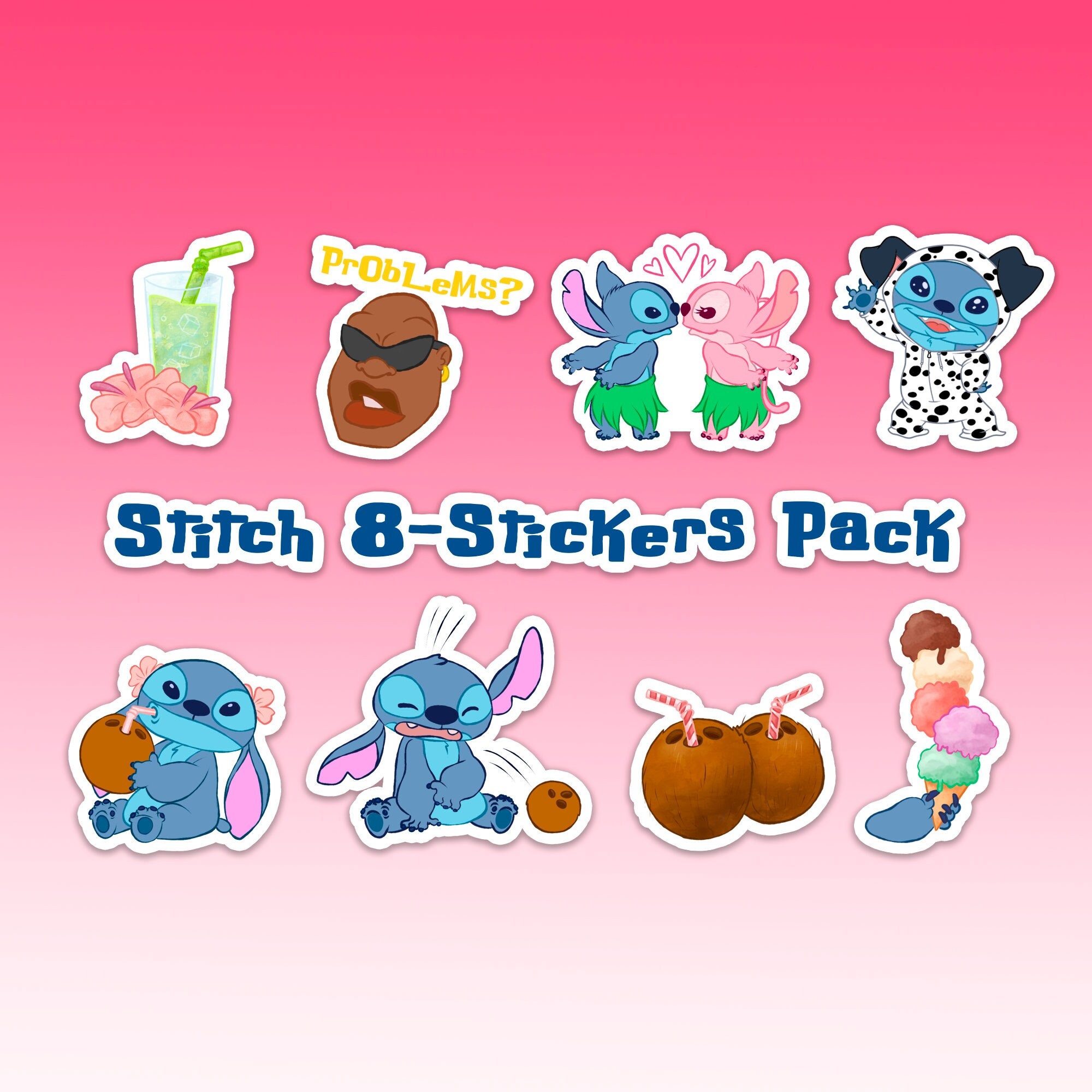 Lilo and Stitch Sticker Pack Disney Stickers for Laptops and Phone Cases  Disney Sticker Bundle 