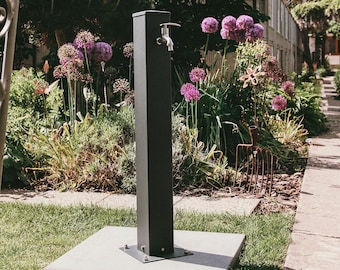 Roestvrije waterkolom - antraciet poedercoating