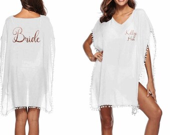 Bride- hen party - kaftan/cover up- bridal party clothing, mother of the bride - bridesmaids