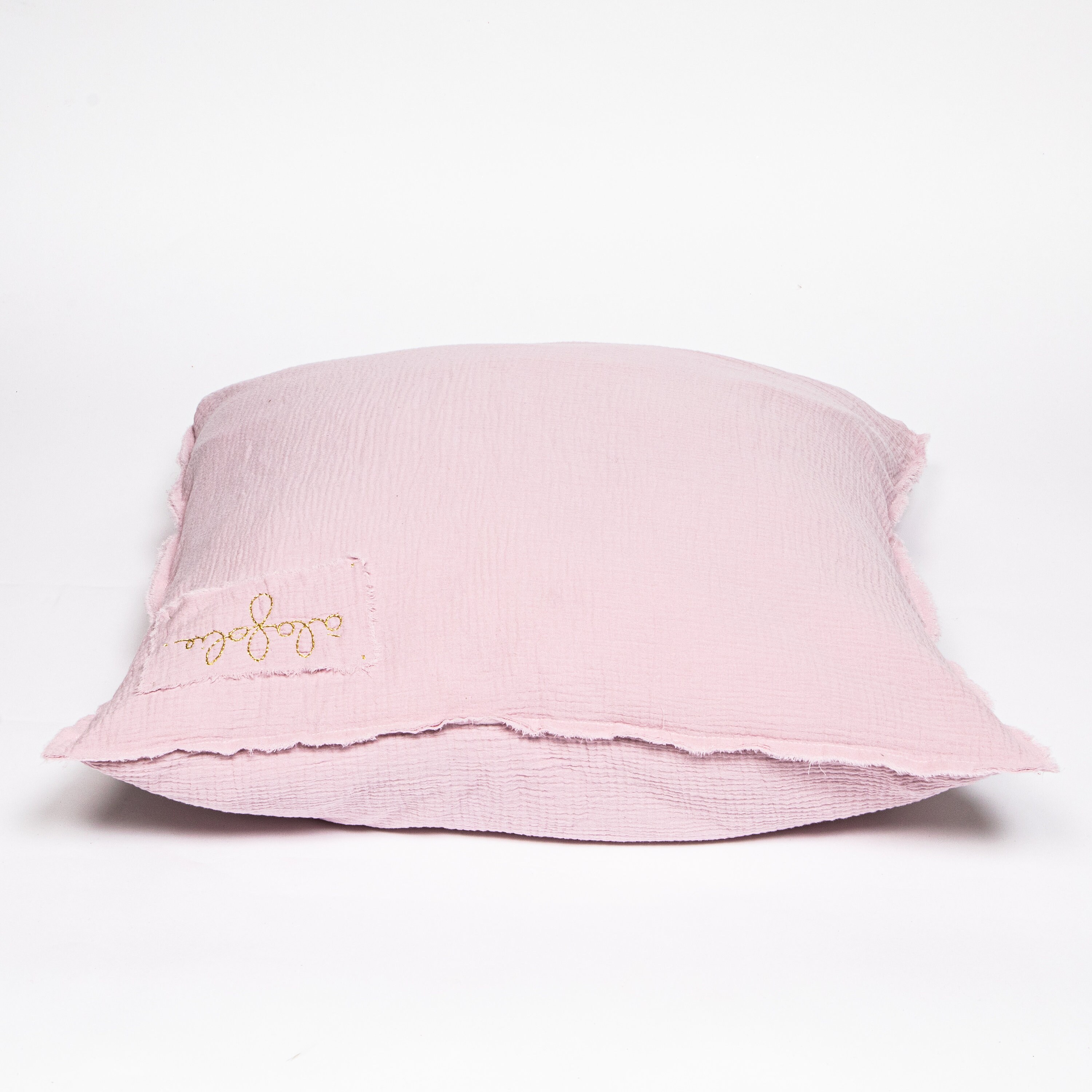 Taie d'oreiller en Gaze de Coton Rose Poudrée