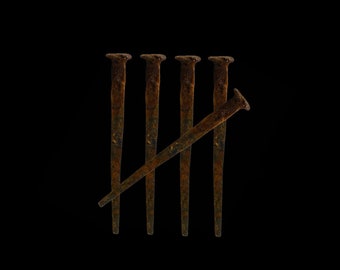 Rusty Coffin Nails (unpolished) | Victorian | Rusted Metal | Christmas Gifts | Stocking Filler