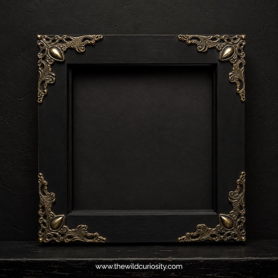 Black Deep Shadow Box Display Frame | Ornate Baroque Style Corners